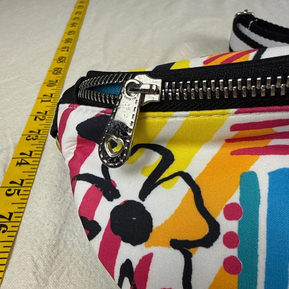 Brighton Shoulder Bag Womens Small Multicolor Pop Art Graffiti Love Heart Floral